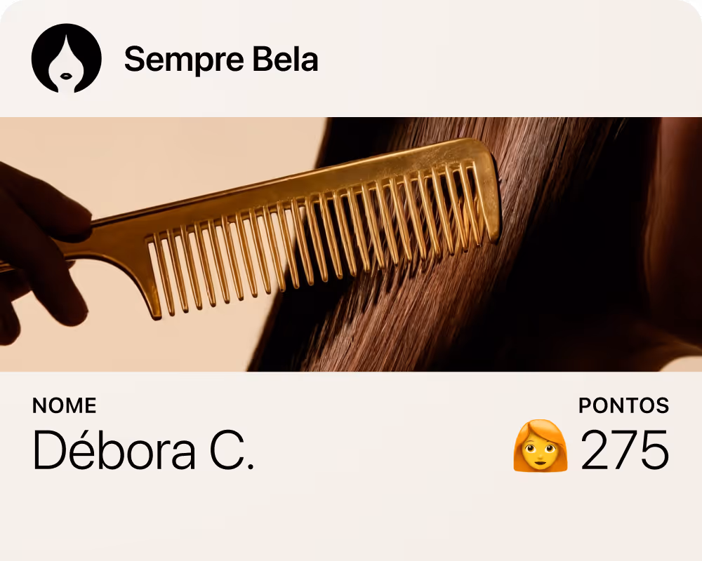 Exemplo de cartão de fidelidade em pontos na Apple Wallet ou Google Wallet